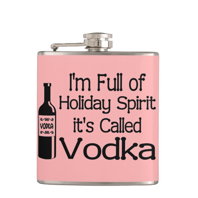 Petaca Divertido Lleno de Espíritu de Navidad Vodka (Anverso)