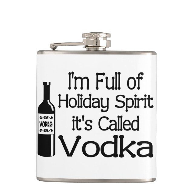 Petaca Divertido Lleno de Espíritu de Vodka de Navidad (Anverso)