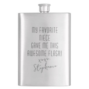 Petaca Divertido Personalizado de la Sobrina Favorita Mod