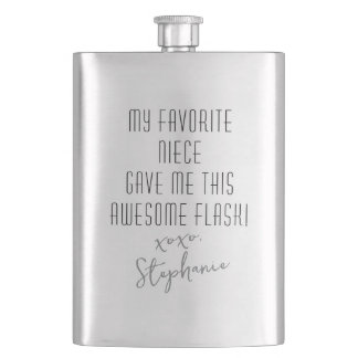 Petaca Divertido Personalizado de la Sobrina Favorita Mod