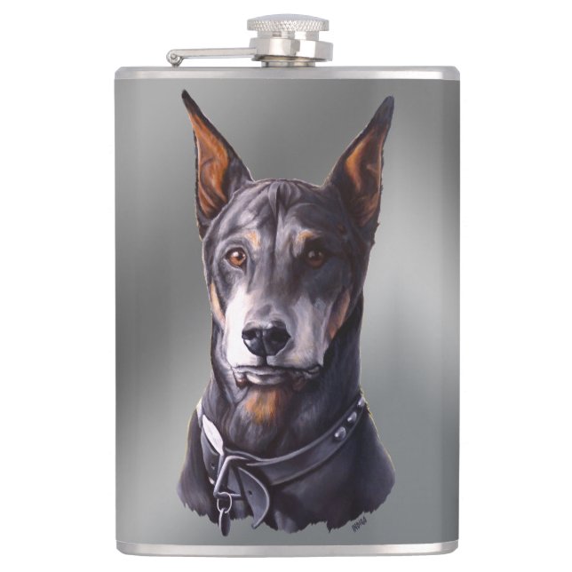 Petaca Doberman Flask Personaliza Doberman Pinscher Flask (Anverso)