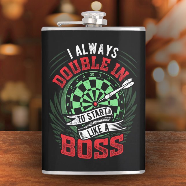 Petaca Doble para comenzar como un matraz de jefe de 8 oz (Subido por el creador)