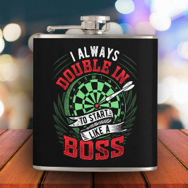 Petaca Doble siempre como un jefe Dart Flask de 6 oz.