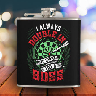 Petaca Doble siempre como un jefe Dart Flask de 6 oz.