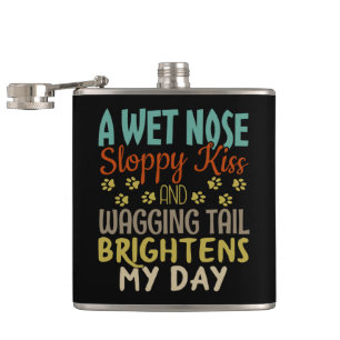 Petaca Dog Lover Nose Wet, Disminuida Cita de Besos