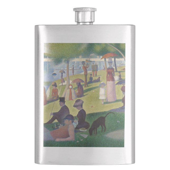 Petaca Domingo en la pintura de La Grande Jatte Seurat (Anverso)