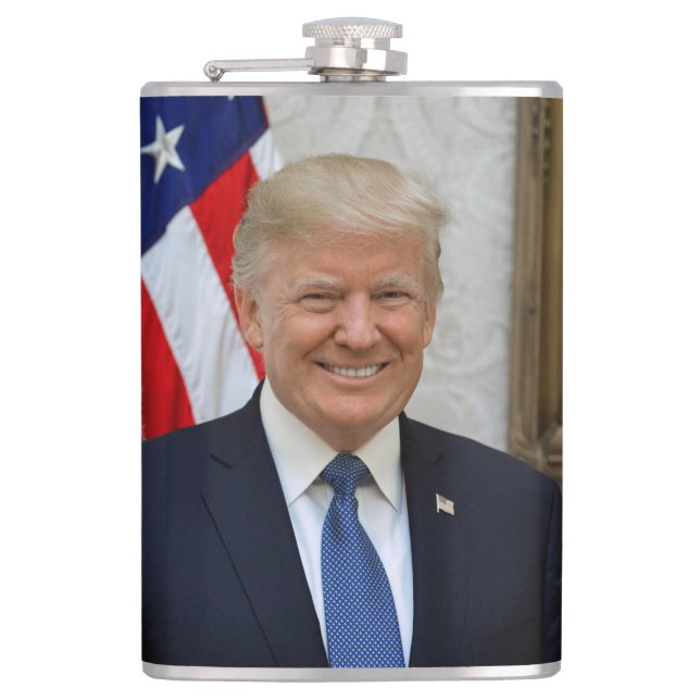 Petaca Donald Trump Presidente de los Estados Unidos Casa (Anverso)