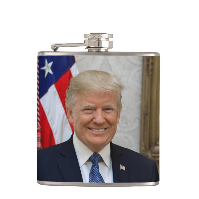 Petaca Donald Trump Presidente de los Estados Unidos Casa (Anverso)