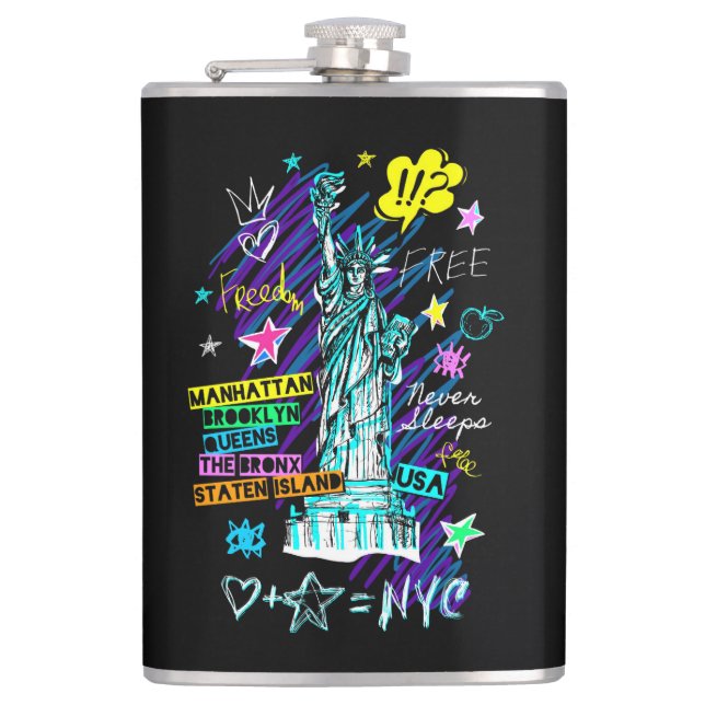 Petaca Doodle de Nueva York (Anverso)