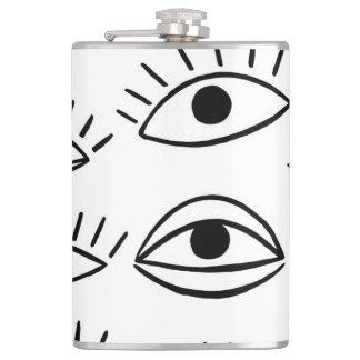Petaca Doodle eye, patrón creativo sin costuras.
