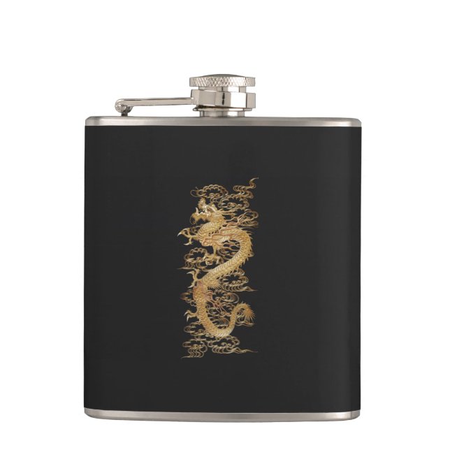 Petaca Dragón del oro de Meiji del japonés (Anverso)