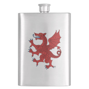 Petaca Dragon Rampant Gules