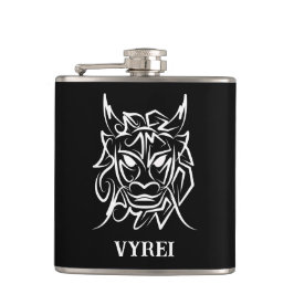 Petaca Dragón tribal blanco y negro