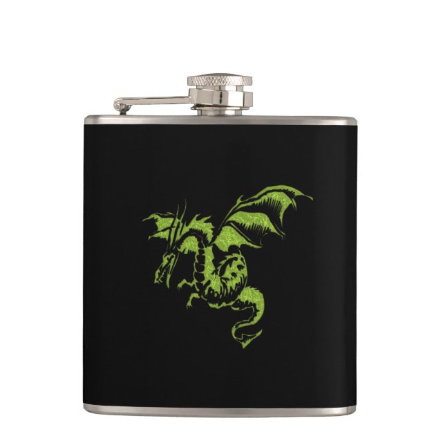 Petaca Dragón Verde (Anverso)