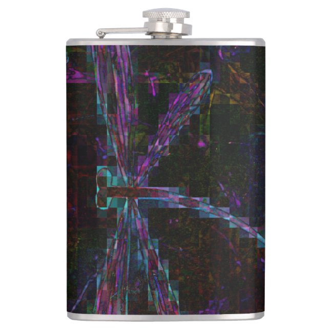 Petaca Dragonfly púrpura bonito (Anverso)