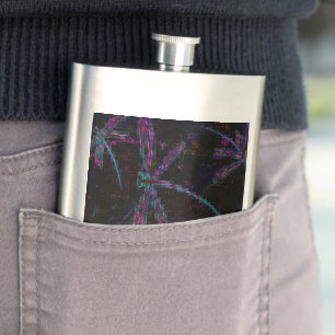 Petaca Dragonfly púrpura bonito