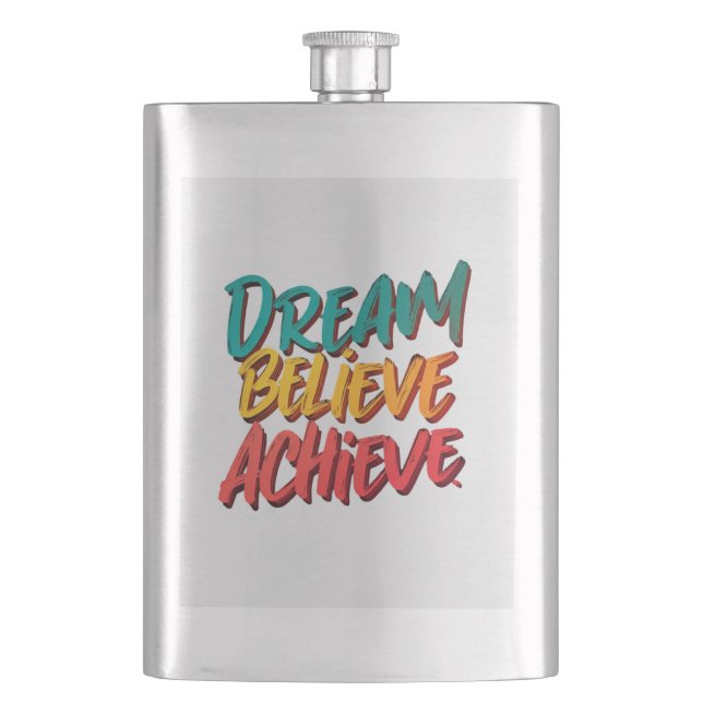 Petaca Dream Believe Achieve (Anverso)
