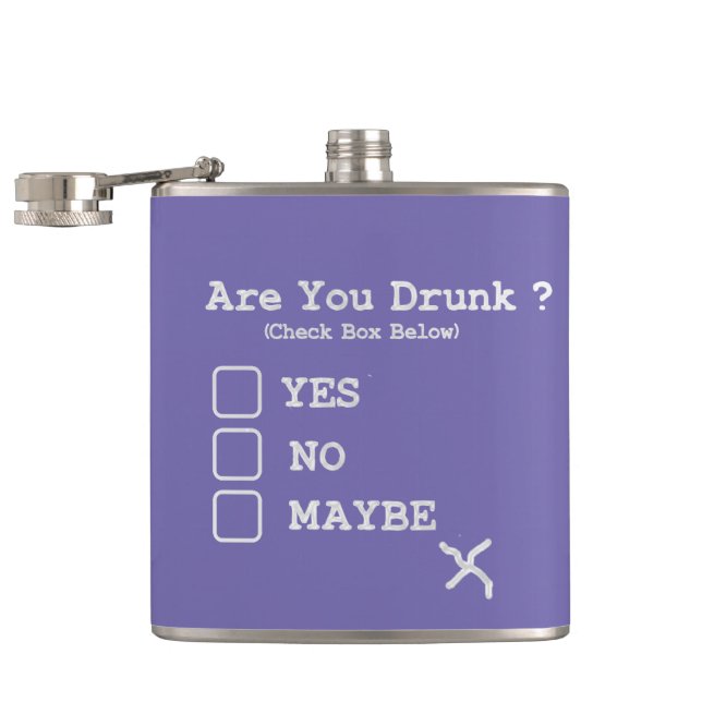 Petaca Drunk Test Funny Booze Whiskey (Abierto)