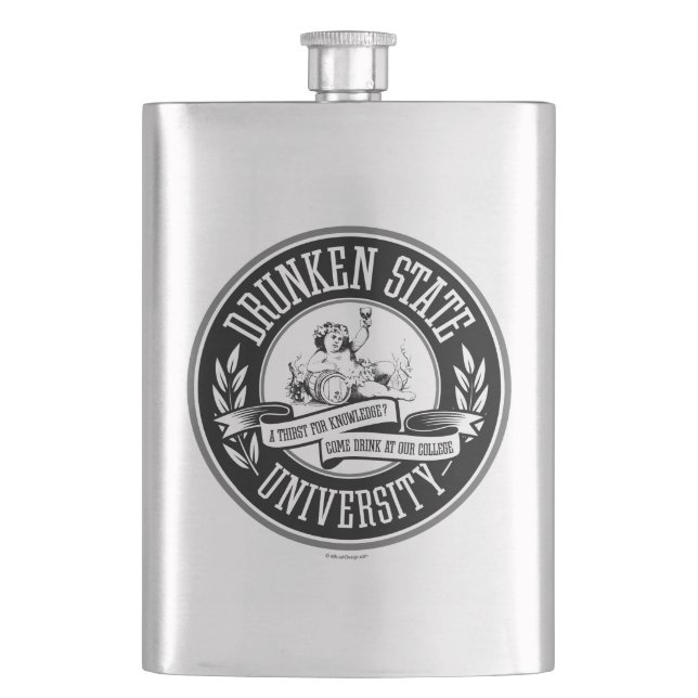 Petaca Drunken State University Hip Flask (Anverso)