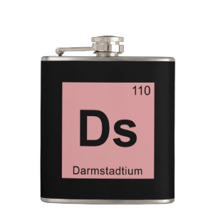 Petaca Ds - Darmstadtium Química Símbolo de la tabla peri