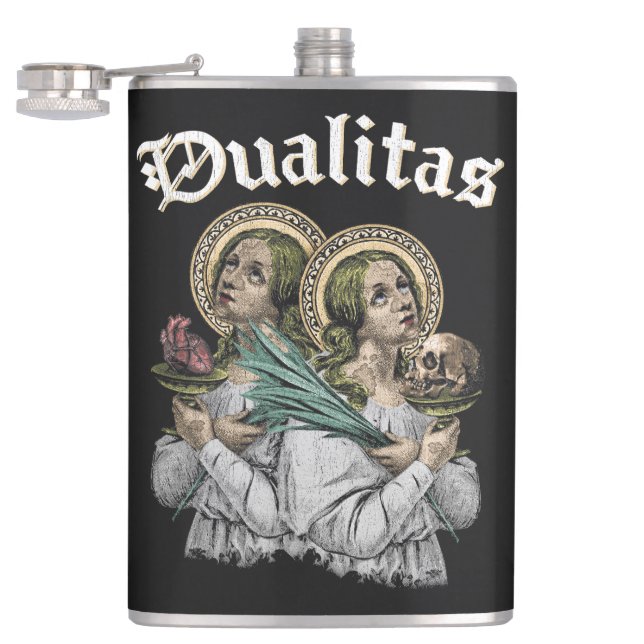 Petaca Dualitas - Diseño gótico (Abierto)