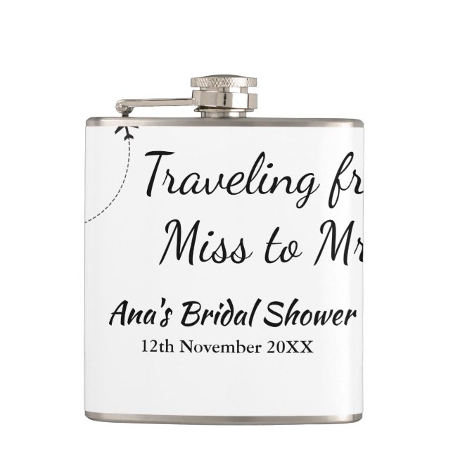 Petaca Ducha de novias de viaje añada fecha de caducidad  (Anverso)