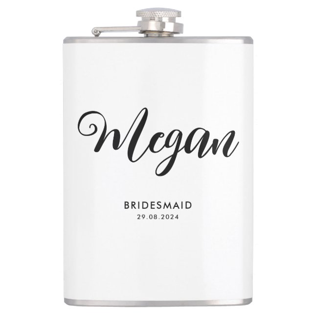 Petaca Ducha nupcial Regalo de dama de honor con escritur (Anverso)