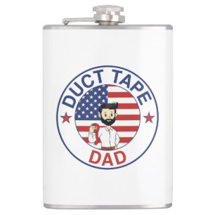 Petaca Duct Tape Dad - Frasco envuelto en vinilo