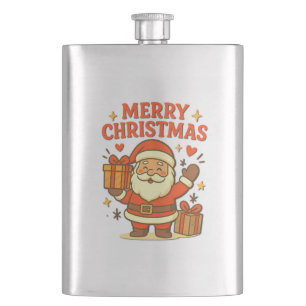 Petaca Dulce Papá Noel Arte de Navidad - Feliz Navidad 