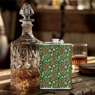 Petaca Dulce Patrón Navideño Verde Juguetón de Pan de Jen