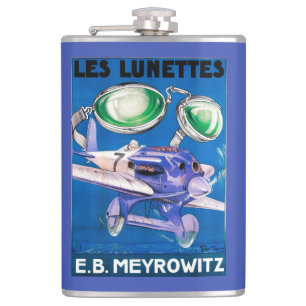 Petaca E.B. Anuncio de las gafas de vuelo de Meyrowitz