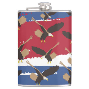 Petaca Eagle Bird USA Bandera Patriótica Americana
