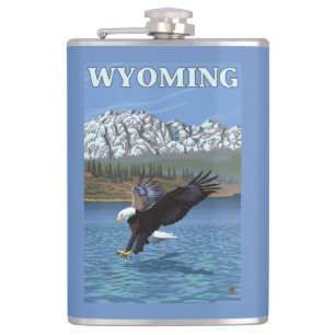 Petaca Eagle calvo que se zambulle - Wyoming