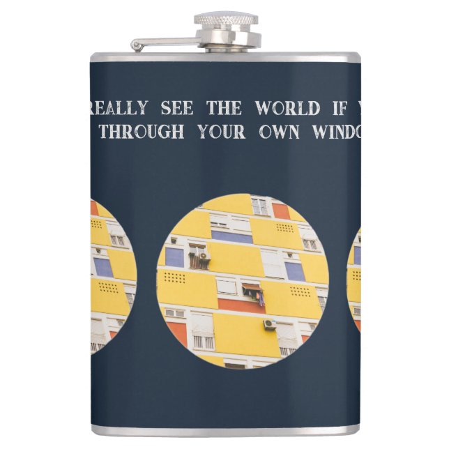 Petaca Edificio de apartamentos amarillo (Anverso)