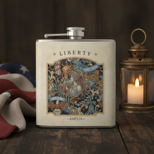 Petaca EE. UU. 250 Liberty Art Nouveau Patrón de borde ID
