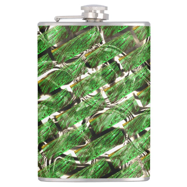 Petaca ¿Efecto de pared verde claro y burbujas blancas? (Anverso)