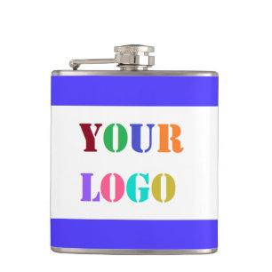 Petaca Ejemplo de frasco con logotipo de empresa diseñado