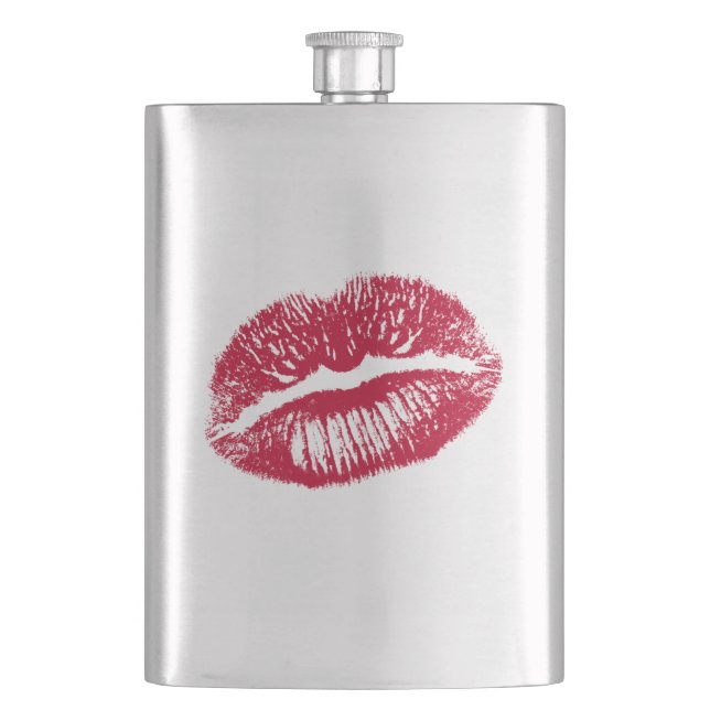 Petaca El beso, labios rojos (Anverso)