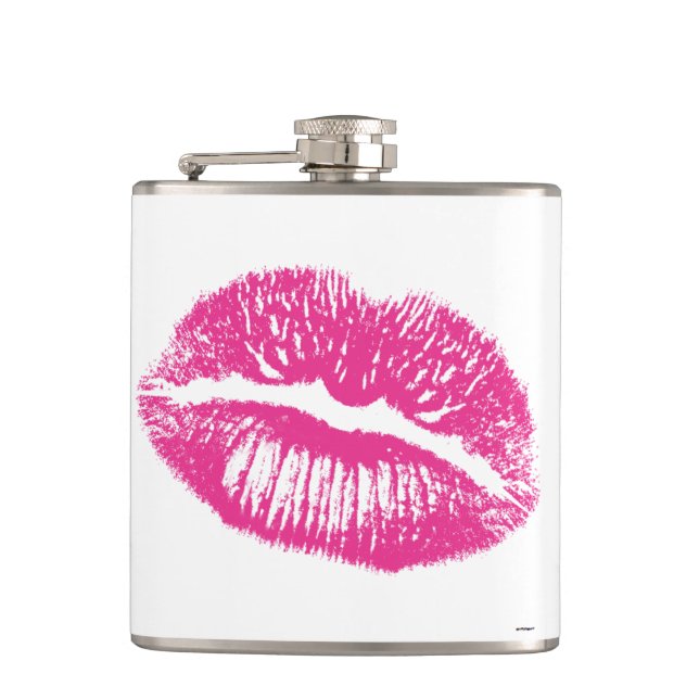 Petaca El beso, labios rosados (Anverso)