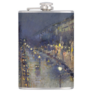 Petaca El Boulevard Montmartre de Noche Pissarro