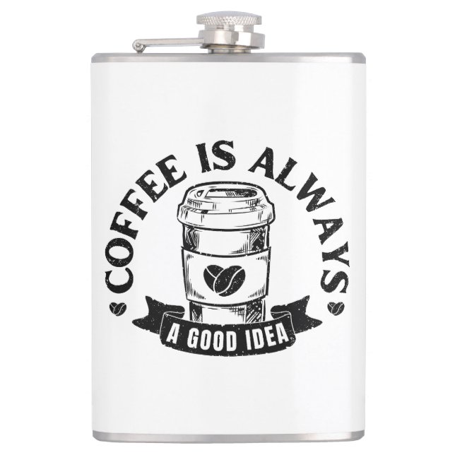 Petaca El café siempre es una buena idea (Anverso)