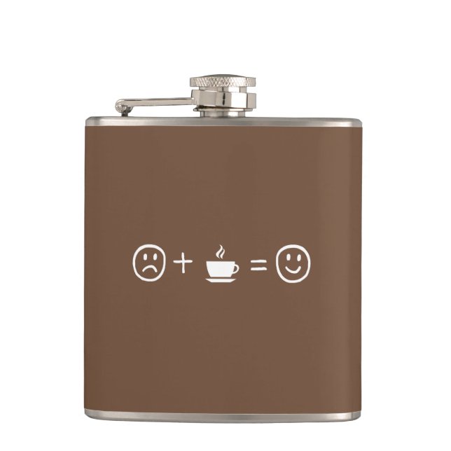 Petaca El café te hace feliz (Anverso)