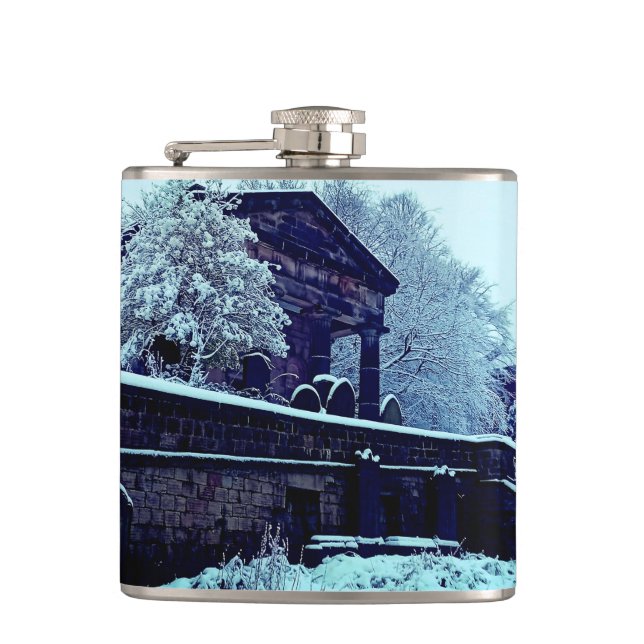 Petaca El cementerio , en la nieve (Anverso)