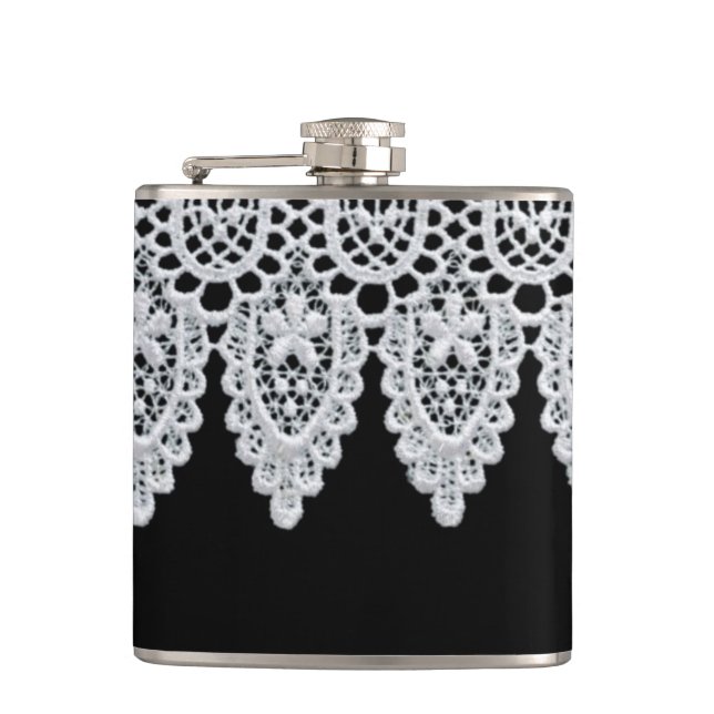 Petaca El cordón blanco forma una frontera delicada (Anverso)