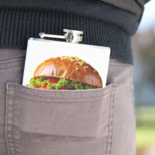 Petaca El delicioso y apetitoso thic de hamburguesa apila