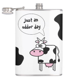 Petaca El divertido día de la vaca de la Personalizado