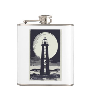 Petaca El faro Point de Ned, la luna de Massachusetts