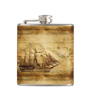 Petaca el frasco del explorador del barco pirata