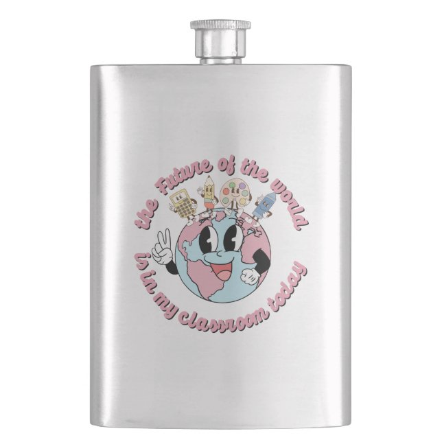 Petaca El futuro del mundo está en mi clase (Anverso)