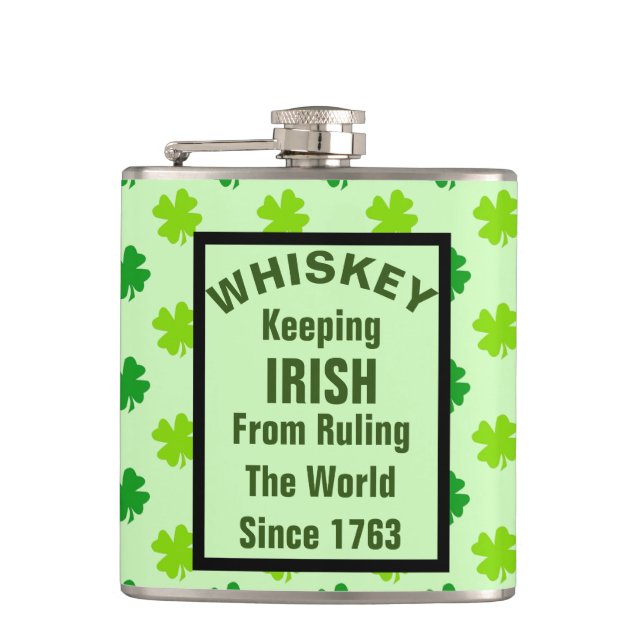 Petaca El gracioso Chiste irlandés del humor para beber B (Anverso)